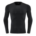 thumbnail image 1 of ZCFZJW Men's Fashion Athletic Shirt Trendy Slim Fit Basic Long Sleeve Workout T-Shirts Top Quick Dry Active Sport Baselayer Undershirt Gear Shirt Black XL, 1 of 3