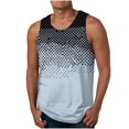 thumbnail image 1 of ZCFZJW Men's Fitness T-Shirts Casual Tie Dye Gradient Print Summer Sleeveless Vest Loose Fit Crewneck Basic Workout Tank Tops Quick Dry Breathable Athletic Shirts Gray XL, 1 of 4