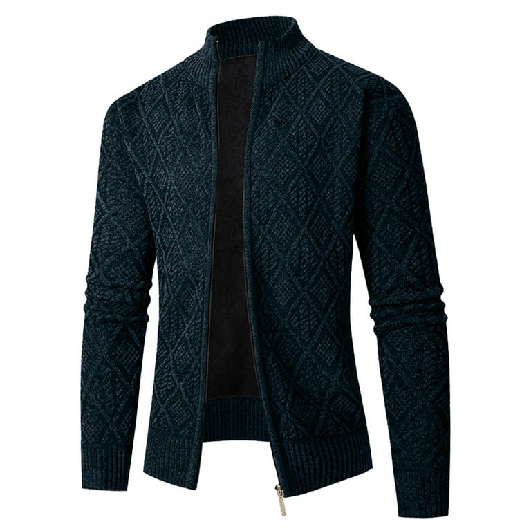 Mens thin zip up cardigan hotsell