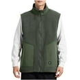 thumbnail image 1 of ZCFZJW Men's Full-Zip Polar Fleece Vest Casual Lightweight Sleeveless Outerwear with Multi-Pockets Soft Plush Thick Sherpa Warm Winter Jacket Army Green XL, 1 of 4