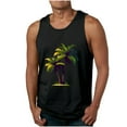 thumbnail image 1 of ZCFZJW Men's Gym Tank Tops Cute Summer Tropical Palm Tree Print Workout Muscle Tee Training Bodybuilding Fitness Sleeveless Graphic T Shirts Black XXXXL, 1 of 5