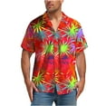 thumbnail image 1 of ZCFZJW Men's Hawaiian Shirt Big and Tall Regular Fit Casual Short Sleeve Floral Button Down Graphic T-Shirts Tropical Holiday Beach Vacation Tees Tops Red XXXXXL, 1 of 7