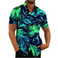 thumbnail image 1 of ZCFZJW Men's Hawaiian Shirt Big and Tall Regular Fit Casual Summer Short Sleeve Floral Button Down Graphic T-Shirts Tropical Holiday Beach Shirts Tops Multicolor#09 L, 1 of 3