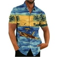 thumbnail image 1 of ZCFZJW Men's Hawaiian Shirt Big and Tall Regular Fit Casual Summer Short Sleeve Floral Button Down Graphic T-Shirts Tropical Holiday Beach Shirts Tops Multicolor#04 XXXL, 1 of 3