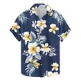 thumbnail image 1 of ZCFZJW Men's Hawaiian Shirt Trendy Regular Fit Casual Short Sleeve Floral Button Down Shirts Tropical Holiday Beach Shirts Summer Outfit Clothes 2025 Multicolor#02 S, 1 of 5