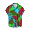 thumbnail image 1 of ZCFZJW Men's Hawaiian Shirts Summer Short Sleeve Beach Shirt Big and Tall Regular Fit Holiday Vacation Button Down Graphic T-Shirts Tops Yellow XXXXXL, 1 of 3