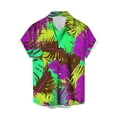 thumbnail image 1 of ZCFZJW Men's Hawaiian Shirts Summer Short Sleeve Beach Shirt Big and Tall Regular Fit Holiday Vacation Button Down Graphic T-Shirts Tops Green XXXXL, 1 of 3