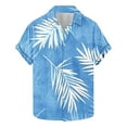 thumbnail image 1 of ZCFZJW Men's Hawaiian Wrinkle Free Short Sleeve Button Down Tropical Floral Beach Vacation Shirt Big and Tall Regular Fit Casual Graphic Holiday T-Shirt Tops Multicolor#10 XXL, 1 of 5