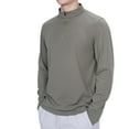 thumbnail image 1 of ZCFZJW Men's Lightweight Active Quarter Zip Long Sleeve Athletic Performance Pullover (Available in Big & Tall) Trendy Basic Workout Sweatshirt Tops Green L, 1 of 9