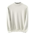 thumbnail image 1 of ZCFZJW Men's Mock Turtleneck Long Sleeve T Shirts Basic Casual Knitted Half Neck Thermal Lightweight Pullover Sweater XL, 1 of 7