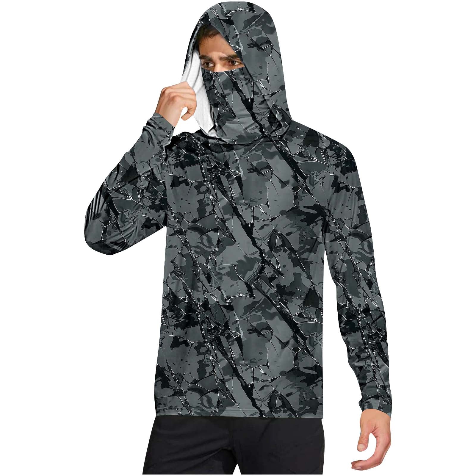 ZCFZJW Men's Performance Fishing Hoodie Shirt - UPF 50+ Sun