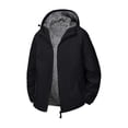 thumbnail image 1 of ZCFZJW Men's Polar Fleece Jacket Sherpa Lined Warm Full Zip Up Long Sleeve Hoodie Heavyweight Winter Jacket with Hood Outerwear Tops Black M, 1 of 10