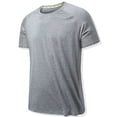 thumbnail image 1 of ZCFZJW Men's Quick Dry Moisture Wicking Active Athletic Performance Crew T-Shirt Solid Color Summer Short Sleeve Lapel Casual Slim Stretch Sports Tshirt Tops Gray L, 1 of 4