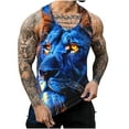 thumbnail image 1 of ZCFZJW Men's Quick Dry Sport Tank Top for Bodybuilding Gym Athletic Jogging Running,Cute 3D Animal Print Fitness Training Workout Sleeveless Shirts Multicolor#02 XL, 1 of 7
