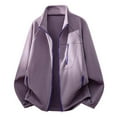 thumbnail image 1 of ZCFZJW Men's Sherpa Fleece Sherpa Lined Jacket Plush Thick Warm Full Zip Up Stand Collar Jacket Soft Outwear Winter Coat with Zipper Pocket Purple XXXL, 1 of 4