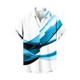 thumbnail image 1 of ZCFZJW Men's Short Sleeve Button Down Vintage Bowling Shirts Hawaiian Casual Printed Beach Shirt Summer Regular Fit Tops with Pockets Blue XXXXL, 1 of 4