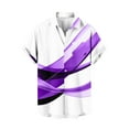 thumbnail image 1 of ZCFZJW Men's Short Sleeve Button Down Vintage Bowling Shirts Hawaiian Casual Printed Beach Shirt Summer Regular Fit Tops with Pockets Purple XL, 1 of 4