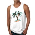 thumbnail image 1 of ZCFZJW Men's Sleeveless Shirt Quick Dry Workout Swim Shirt Loose Regular Fit Casual Gym Muscle Athletic Beach Tank Top White XL, 1 of 5