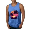 thumbnail image 1 of ZCFZJW Men’s Sleeveless Workout Tank Tops Athletic Running Quick Dry Muscle Shirts Moisture Wicking Lightweight Tropical Graphic Tees Shirt Blue XXL, 1 of 5