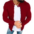 thumbnail image 1 of ZCFZJW Men's Slim Zip Up Pleated Sweatshirt Lightweight Thin Long Sleeve Ruched Cardigan Jacket Fall Winter Casual Sport Outwear Wine L, 1 of 4