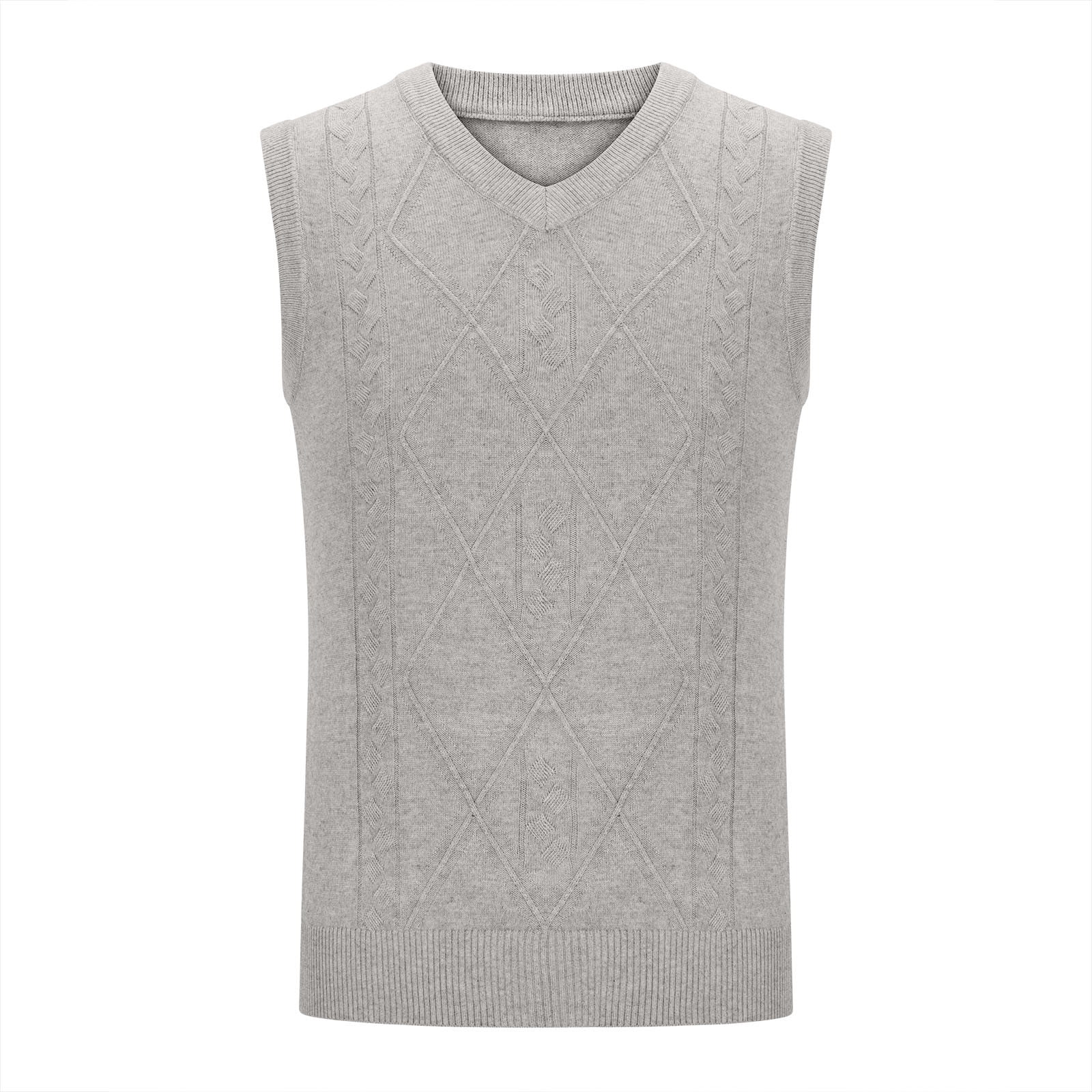 ZCFZJW Men's Sleeveless Sweater Vest Lightweight Casual Fall