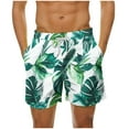 thumbnail image 1 of ZCFZJW Men's Swim Trunks 9" Quick Dry Bathing Suit Big & Tall Beach Swimsuits Trendy Summer Tropical Printed Beach Board Shors with Pockets Multicolor#10 L, 1 of 6