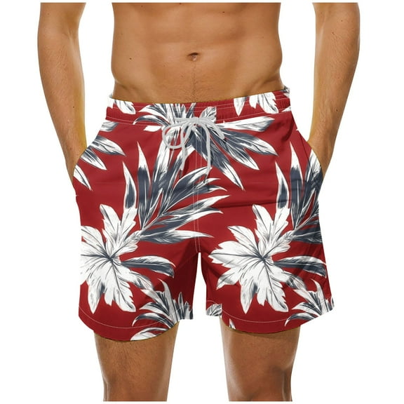 ZCFZJW Men's Swim Trunks 9" Quick Dry Bathing Suit Big & Tall Beach Swimsuits Trendy Summer Tropical Printed Beach Board Shors with Pockets Multicolor#09 M