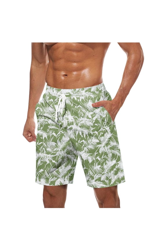 Men's Swim Trunks Board Shorts Summer Tropical Drawstring Elastic Waist Beach Shorts Bathing Suit Beach Swimsuit Swimwear for Men - No Liner Multicolor#07 S