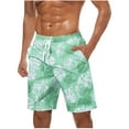 thumbnail image 1 of ZCFZJW Men's Swim Trunks Board Shorts Summer Tropical Drawstring Elastic Waist Beach Shorts Bathing Suit Beach Swimsuit Swimwear for Men - No Liner Multicolor#08 XXXXXL, 1 of 5