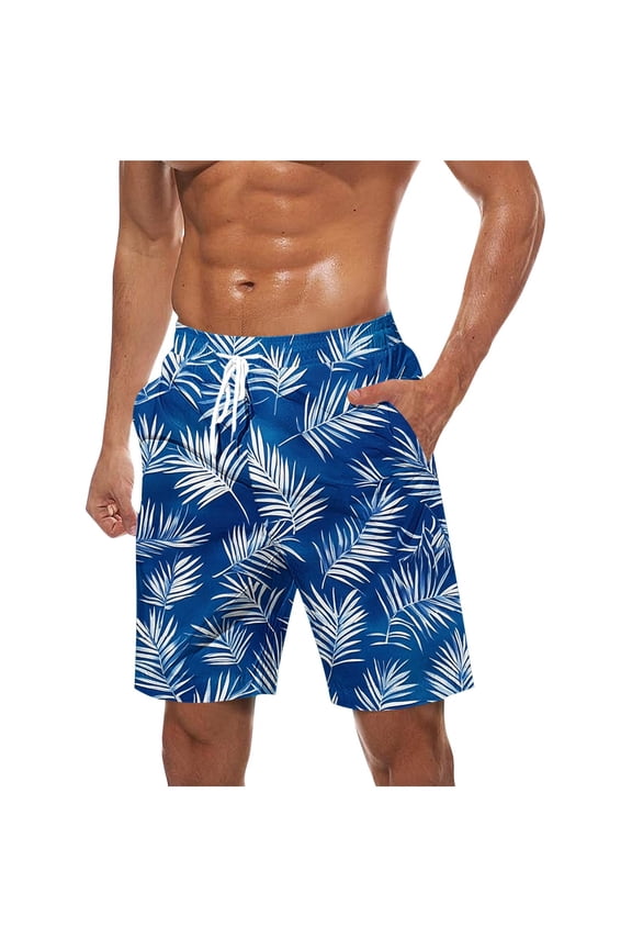 Men's Swim Trunks Board Shorts Summer Tropical Drawstring Elastic Waist Beach Shorts Bathing Suit Beach Swimsuit Swimwear for Men - No Liner Multicolor#02 XXXXL