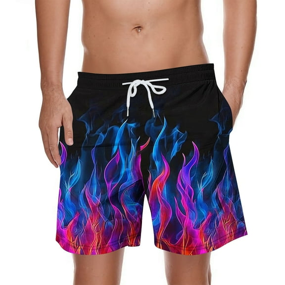 ZCFZJW Men's Swim Trunks Quick Dry Bathing Suit Swimming Board Shorts Regular Fit Casual Tropical Palm Tree Printed Drawstring Elastic Waist Beach Swimwear with Pockets Multicolor#04 XL