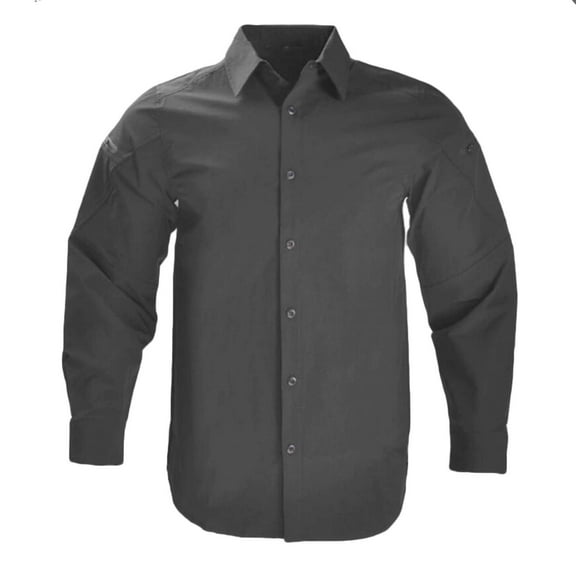 ZCFZJW Men's Tactical Shirts Long Sleeve Zipper Pockets Cargo Shirts Lightweight Quick Dry UPF 50  UV Sun Shirt for Hiking Fishing Gray M