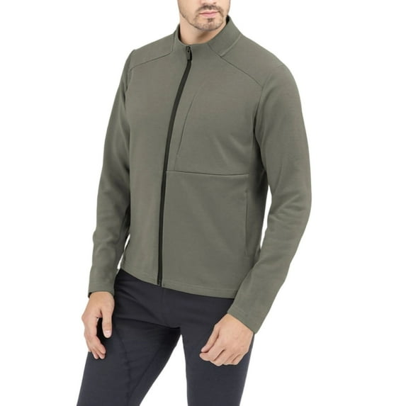 ZCFZJW Men's Track Jacket Full Zip up Long Sleeve Running Athletic Jacket Lightweight Workout Quick Dry Mock Neck Jackets with Pockets Outdoor Sports Green M