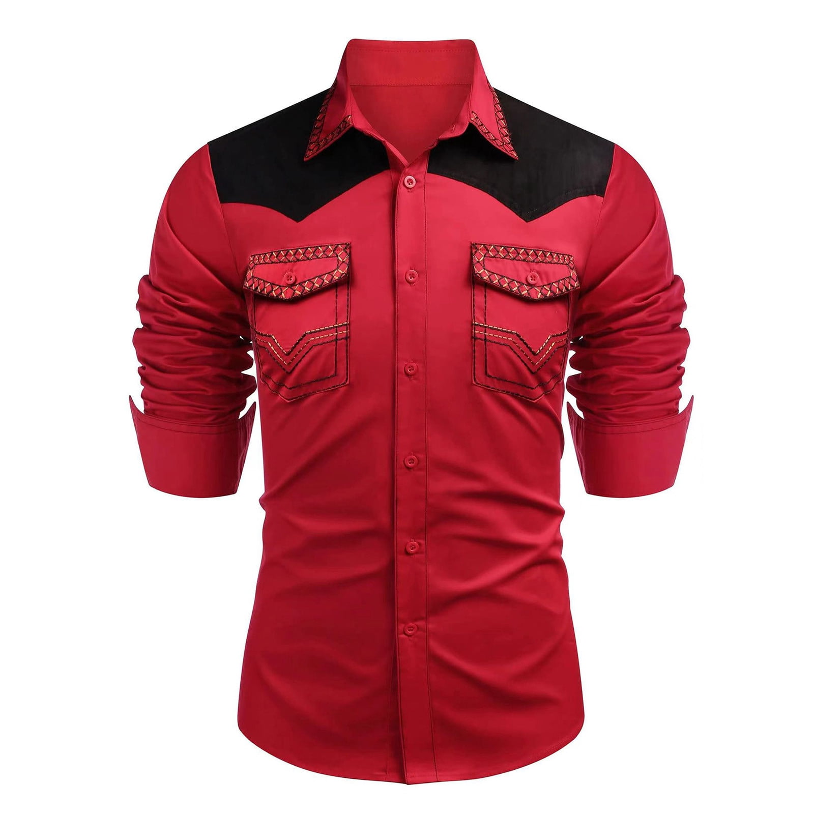 Western Desert Chiffon Collared Western Shirt