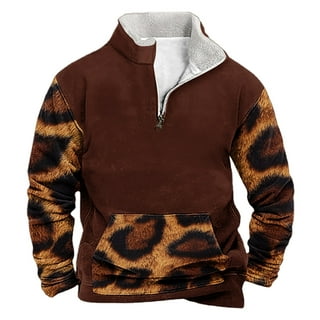 Leopard Print Sherpa Pullover