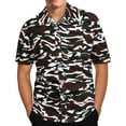 thumbnail image 1 of ZCFZJW Mens 100% Cotton Hawaiian Shirts Big and Tall Button Down Short Sleeve Beach Shirts Summer Casual Tropical Print Aloha Holiday Shirts Z04-Khaki XL, 1 of 7