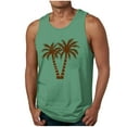 thumbnail image 1 of ZCFZJW Mens 3D Tank Top Novelty Tropical Palm Tree Pattern Graphic Breathable Quick Dry Sleeveless Beach Athletic Tees Vest Tops Army Green L, 1 of 5