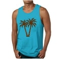 thumbnail image 1 of ZCFZJW Mens 3D Tank Top Novelty Tropical Palm Tree Pattern Graphic Breathable Quick Dry Sleeveless Beach Athletic Tees Vest Tops Sky Blue XXL, 1 of 5