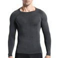 thumbnail image 1 of ZCFZJW Mens Athletic Long Sleeve Shirts Fall Winter Warm Midweight Thermal Running Shirt Crewneck Moisture Wicking Sport Baselayer Tops Black L, 1 of 9