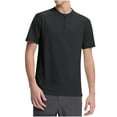 thumbnail image 1 of ZCFZJW Mens Athletic Shirts Henley Collarless Quick Dry Summer Shirt Casual Short Sleeve Moisture Wicking Workout Tees T Shirts Tops Black XXL, 1 of 9