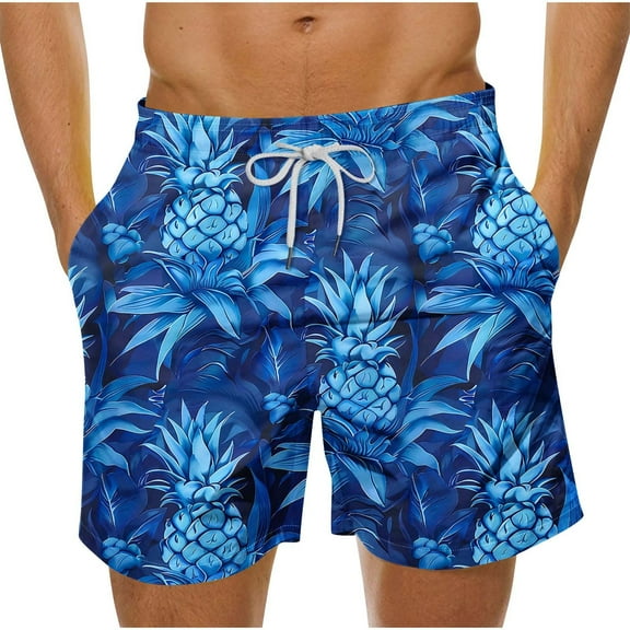 ZCFZJW Mens Beach Swim Trunks Lightweight Quick Dry Summer Tropical Printed Hawaiian Shorts Trendy Regular Fit Bathing Suit Swimsuit Multicolor#08 XXL