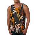 thumbnail image 1 of ZCFZJW Mens Beach Tank Tops Summer Sleeveless Tropical Pattern Tees Shirt Loose Regular Fit Graphic Quick Dry Gym Workout Tanks Top Black#01 M, 1 of 5