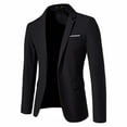 thumbnail image 1 of ZCFZJW Mens Blazers Slim Fit Business Casual Men Suit Sport Coat One Button Travel Blazer Lightweight Suit Jacket Black M, 1 of 4