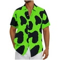thumbnail image 1 of ZCFZJW Mens Button Down Beach Hawaiian Shirts Casual Leopard Printed Summer Short Sleeve Collared T-Shirts Trendy Regular Fit Holiday Outfit Clothes Multicolor#11 XXXL, 1 of 5