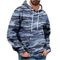thumbnail image 1 of ZCFZJW Mens Camo Hooded Pullover Sweatshirts Lightweight Casual Drawstring Long Sleeve Hoodie Outwear Coat with Pockets Fall Winter Clothes Multicolor#04 L, 1 of 5