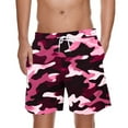 thumbnail image 1 of ZCFZJW Mens Camo Swim Trunks Lightweight Quick Dry Swimming Board Shorts Breathable Fit Hawaii Beach Shorts Bathing Suits with Pockets Pink M, 1 of 4