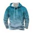 thumbnail image 1 of ZCFZJW Mens Cargo Hoodie Tops Casual Tie Dye Gradient Print Long Sleeve Drawstring Hooded Pullover Sweatshirts Big and Tall Regular Fit Cotton Outwear Coat with Pockets Light Blue XL, 1 of 4