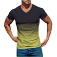 thumbnail image 1 of ZCFZJW Mens Casual 3D Printing T-Shirts Big and Tall Regular Fit Graphic Tee Shirts Summer Short Sleeve Trendy V Neck Pullover Tshirt Tops Z06-Green XXXL, 1 of 5