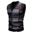thumbnail image 1 of ZCFZJW Mens Casual Argyle Sweater Vest Lightweight Casual Slim Fit Basic V-Neck Sleeveless Pullover Knitwear Vests Tops Navy L, 1 of 5