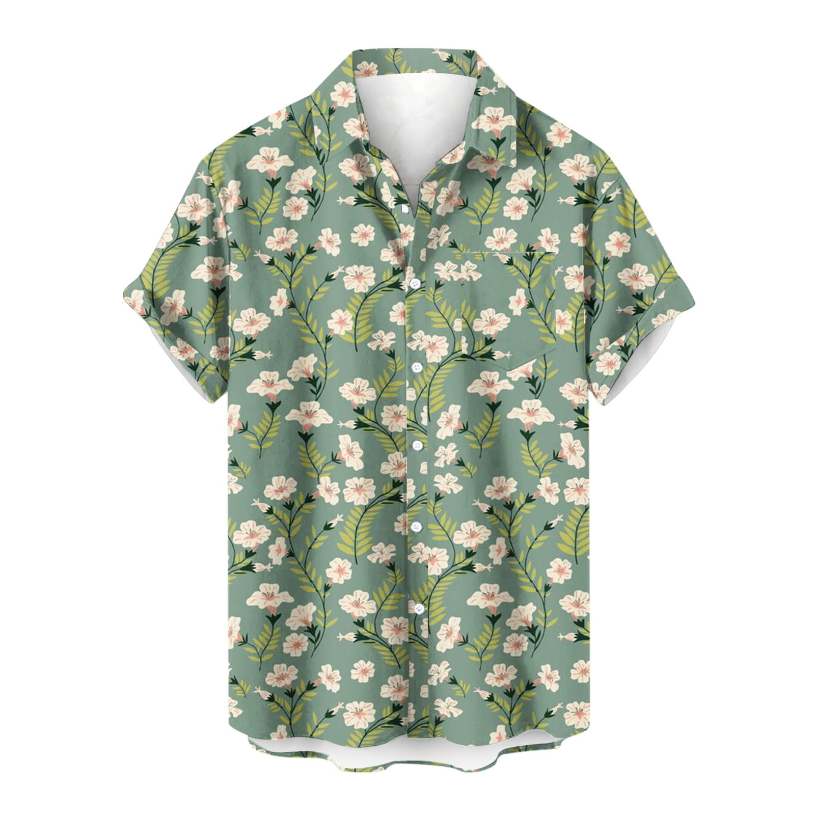 ZCFZJW Mens Casual Graphic Hawaiian Shirts Short Sleeve Button Down ...